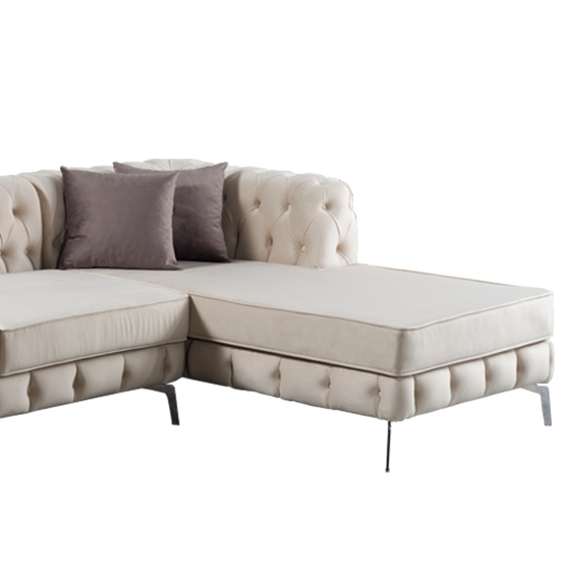 The Rocky Chesterfield Cream Corner Sofa