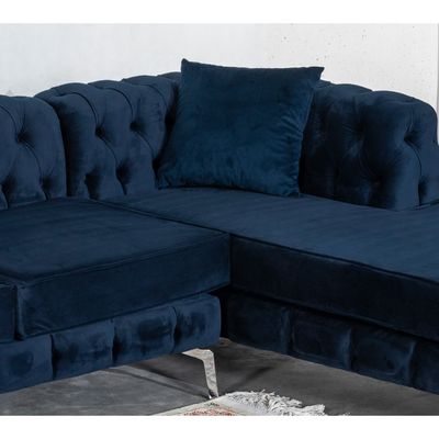 The Rocky Chesterfield Navy Blue Corner Sofa