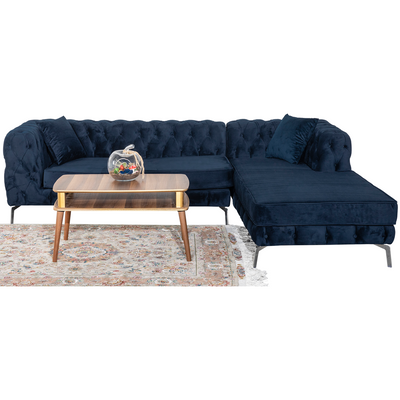 The Rocky Chesterfield Navy Blue Corner Sofa