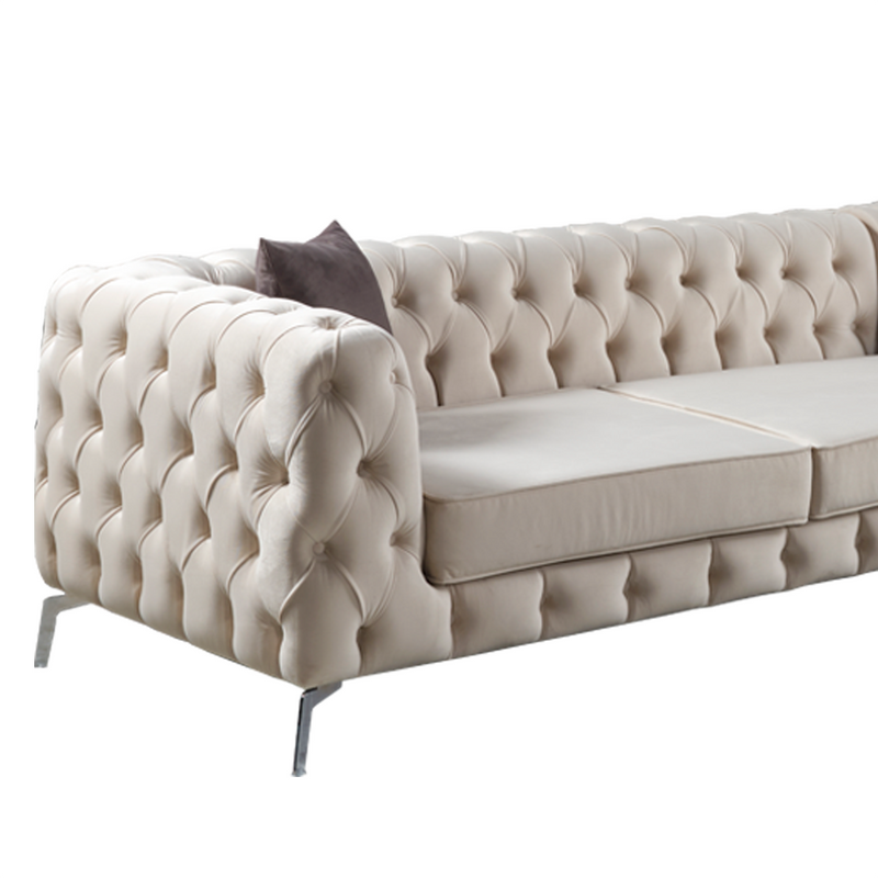 The Rocky Chesterfield Cream Corner Sofa