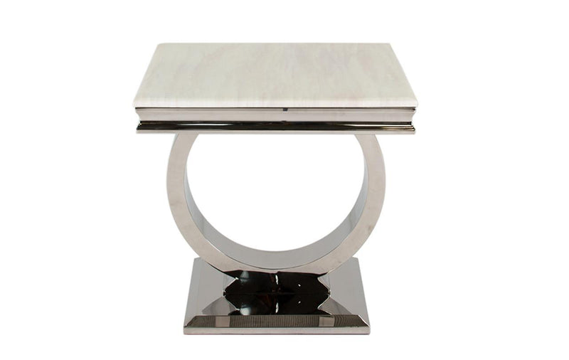 The Arianna Side Tables (60CM) in Cream Marble Top