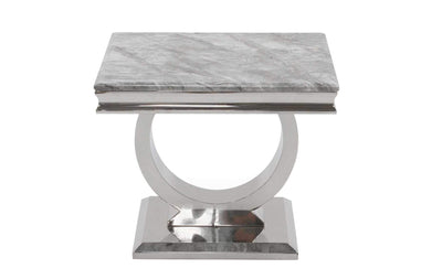 The Arianna Side Tables (60cm) in Grey Marble Top