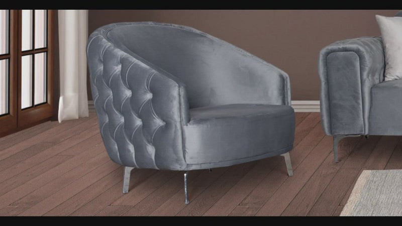 VERONA Sofa sets in Light Grey Velvet