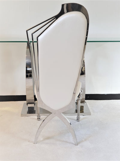 The Picturesque Luxury Dining Chairs in Cream Leather (PU)