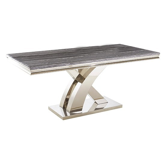 The Mayfair Marble Dining Tables (180cm) - White or Grey Marble Top