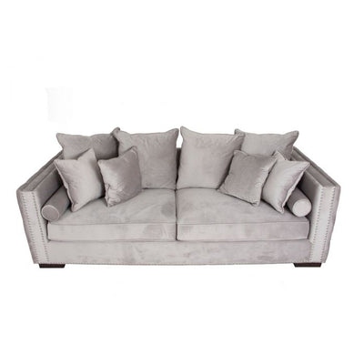 Moscow Sofas Sets in Luxury Grey Silver Velvet