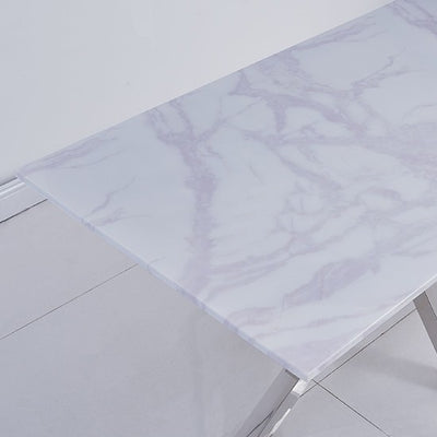 Sienna Marble Dining Tables (180cm) - White or Grey Marble Top